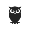 Alexis Nouveau's logo featuring a silhouette of a Great Horned Owl